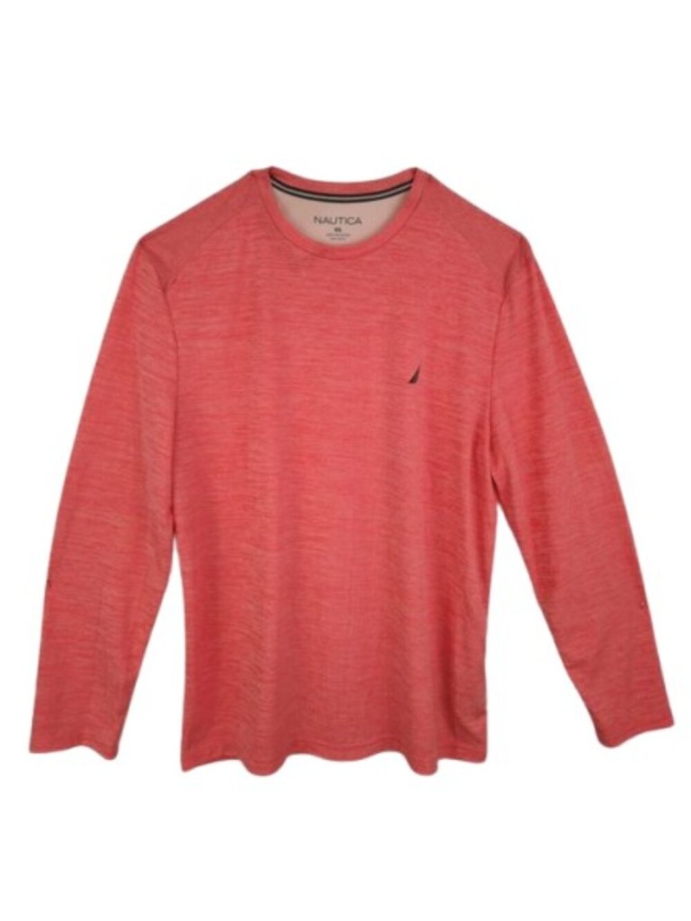 Nautica Orange Heather Performance Long Sleeve Tee XXL